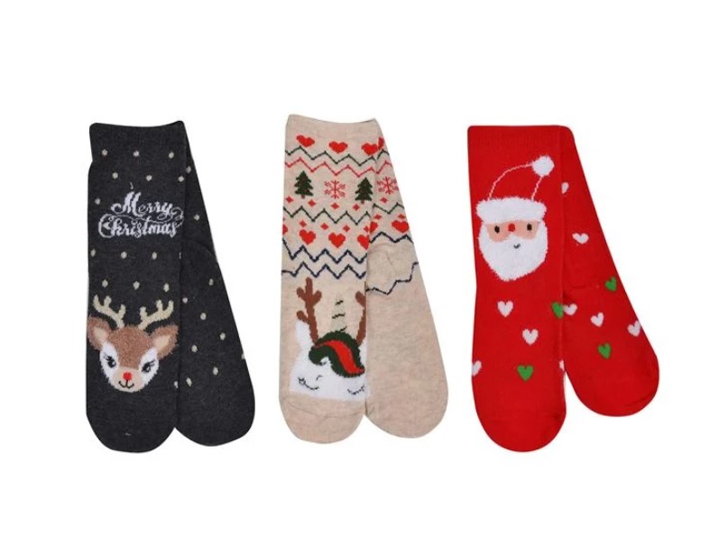 Χριστουγεννιάτικες παιδικές κάλτσες (3ζευγ)